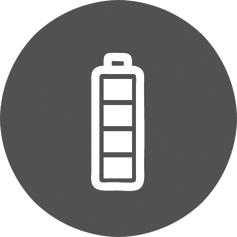 icoon batterij-klein grijs