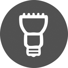 icoon spotlight-klein grijs