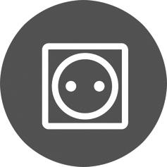 icoon stopcontact-klein grijs